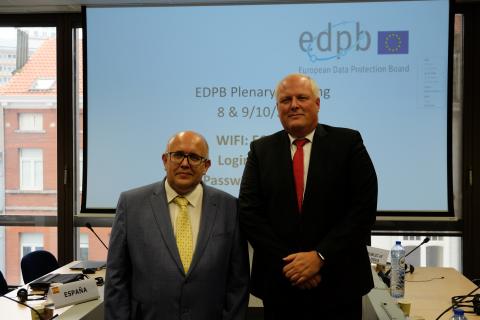 Supervisor Wiewiórowski with BfDI Commissioner Ulrich Kelber at the EDPB Plenary Meeting