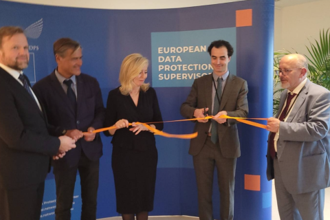 EDPS Supervisor, Wojciech Wiewiórowski, attending the ribbon-cutting ceremony of the EDPS Office in Strasbourg