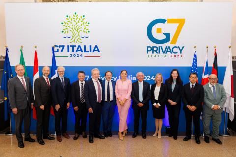 Wojciech Wiewiórowski with other participants of the G7 DPA Roundtable