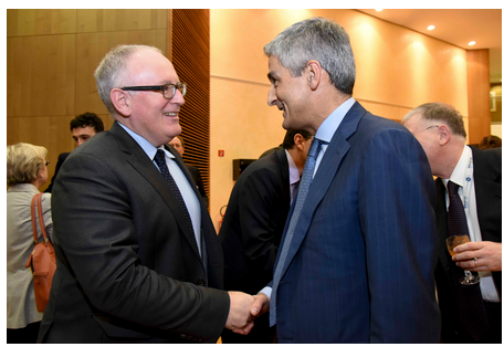 Giovanni Buttarelli, EDSB und Frans Timmermans, Erster Vize-Präsident 2. März 2015
